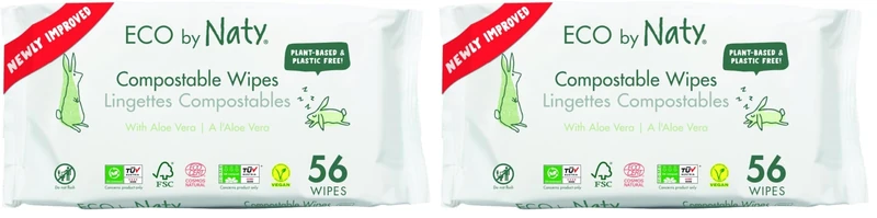 NATY by Nature Babycare ECO Wipes with Aloe - Pack of 24, Total 672