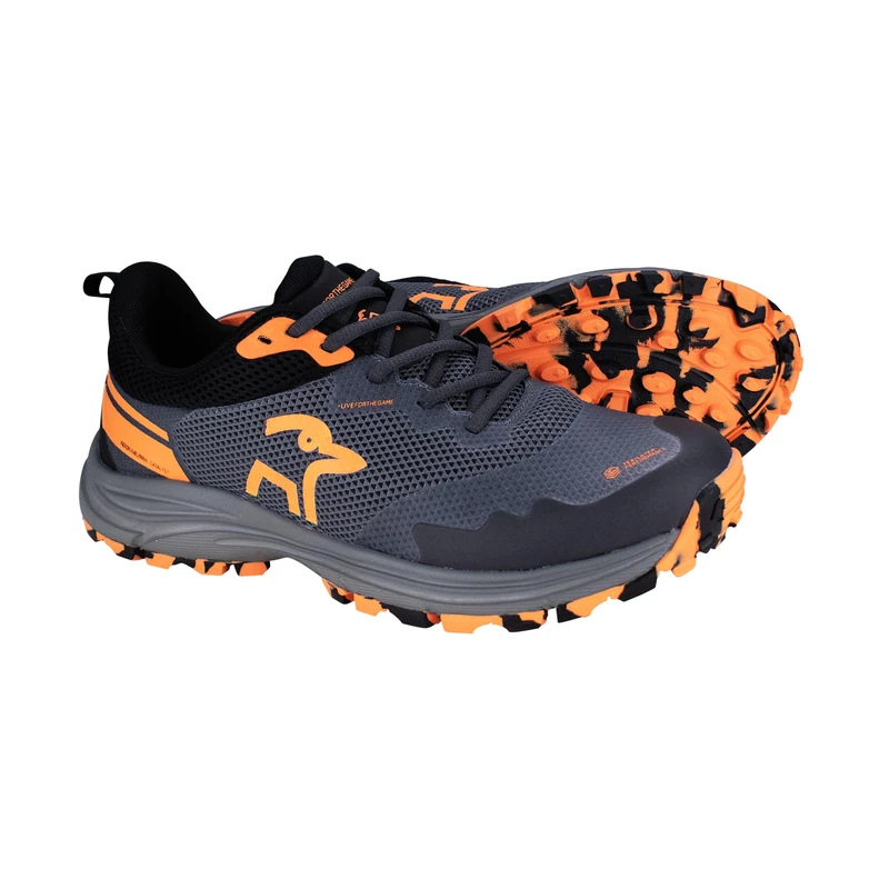 Kookaburra Catalyst Hockey Shoes Grey and Orange (Size 9)