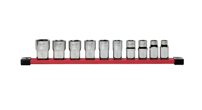 Milwaukee 4932501806 1/2" Drive Standard SAE Socket Set - 10 Piece