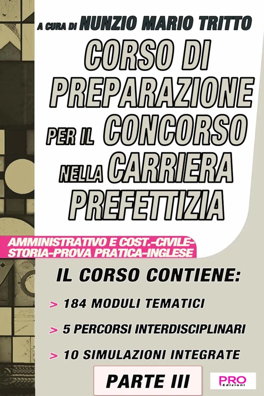 Corso di preparazione per il concorso nella carriera prefettizia - Parte III - Image 1