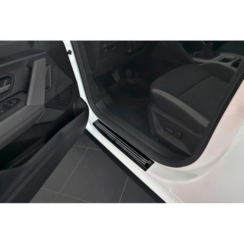 Avisa Mirror Black Inox door sill protectors custom-fit - Image 1