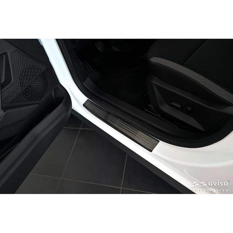 Avisa Black Inox door sill protectors custom-fit - Image 1