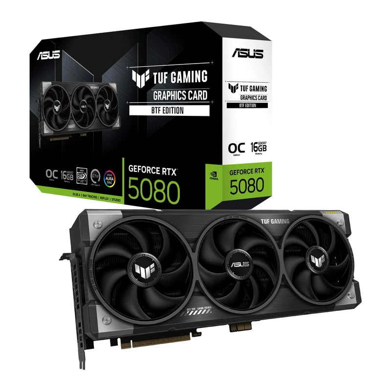 ASUS GeForce RTX 5080 TUF Gaming BTF OC (16GB GDDR7/PCI Express 5.0/2730MHz/30000MHz)