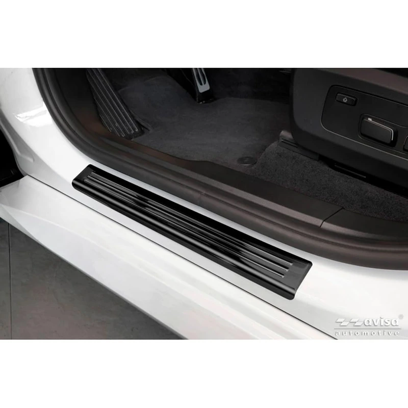 Avisa Black Inox door sill protectors custom-fit - Image 1