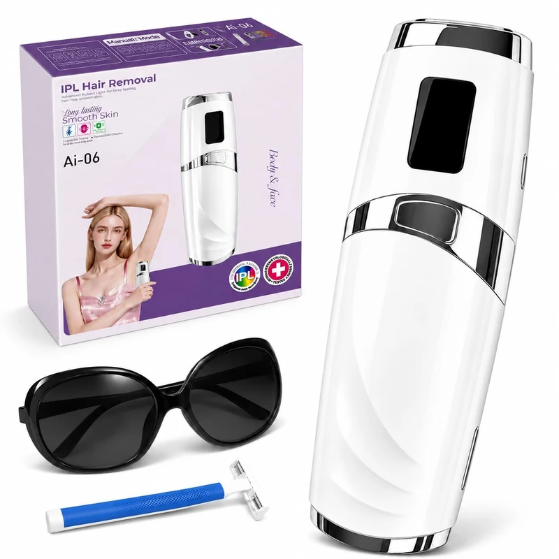 Laser Epilator, 600-1200 Nanometers Red Light, Women's Hair Removal Machine, The Energy of the Ninth Gear is Adjustable, Laser Hair Removal Home, Long Term Hair Removal, Pulsed Light, Unisex