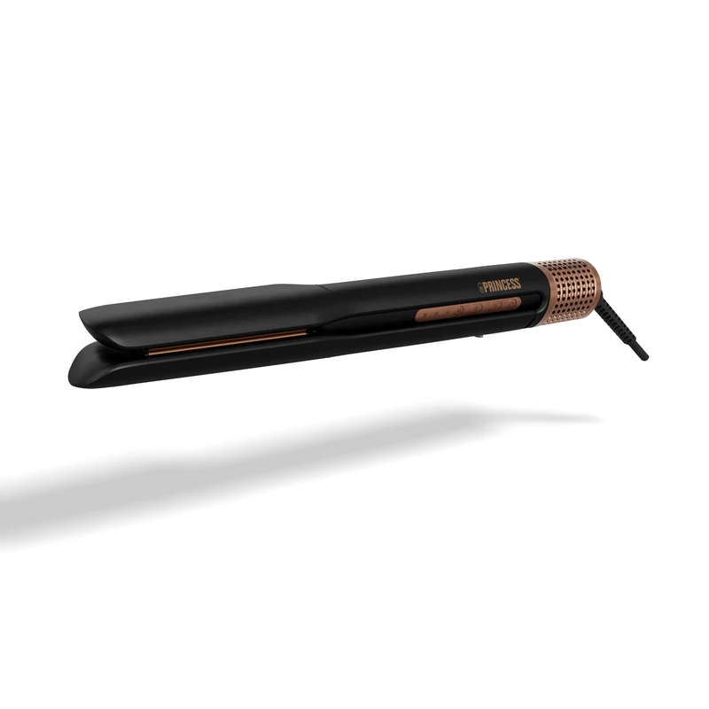 Princess Air Straightener Pro 01.529220.01.001 Hot Air Straightener Brush 500W BLDC Motor 25-200°C Ceramic Coating Ion Technology 2 Speed