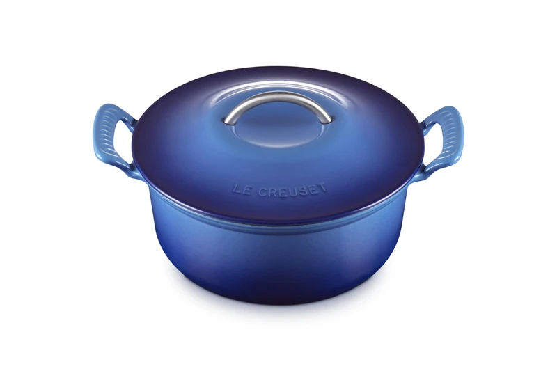 Le Creuset Cast Iron Modern Heritage Round Casserole, Azure