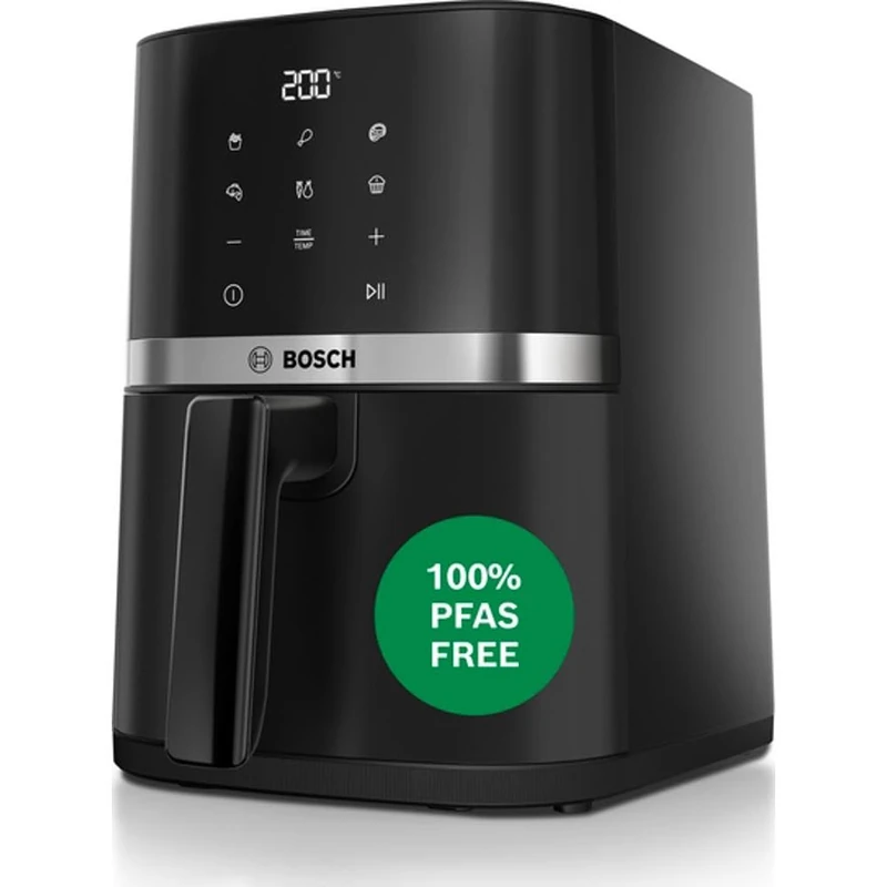 Bosch Air Fryer Series 2, 4L Compact Air Fryer for up to 2 People, 6 Programs, Non-Toxic Coating PFAS Free, 1300W, Black, MAF24AB0