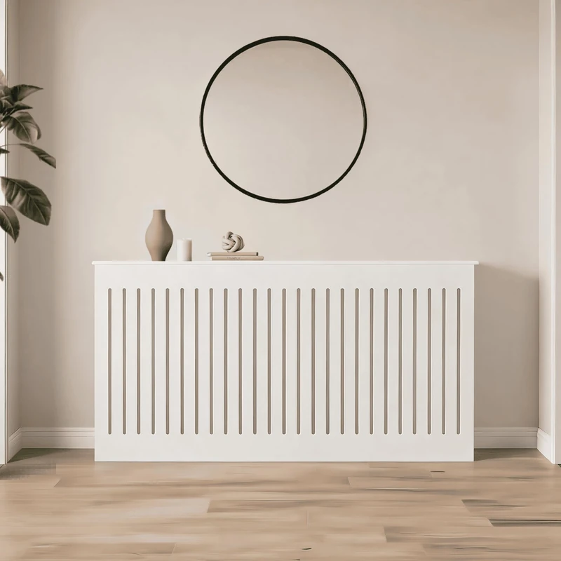 Home Source Loxley XL Ventilated Radiator Cover, White