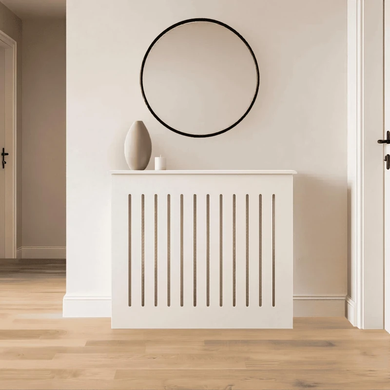 Home Source Loxley Medium Ventilated Radiator Cover, White