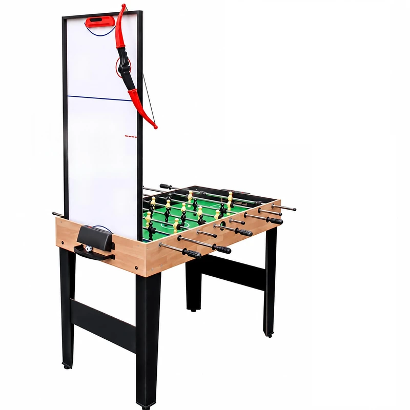 Relaxdays Games Table, 10-in-1, table football, air hockey, natural