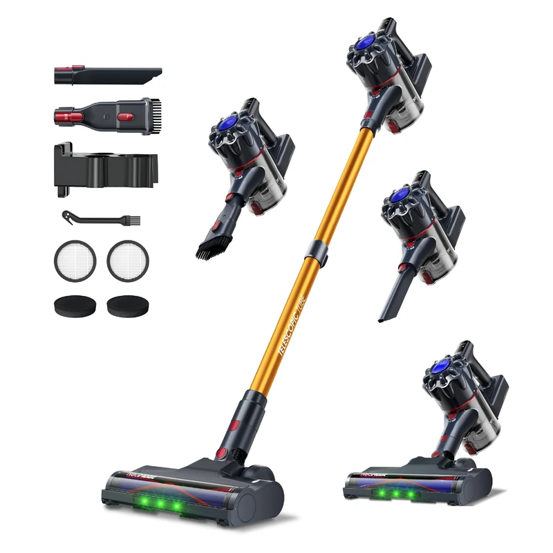 MONSGA Cordless Vacuum Cleaner, 45KPa/450W/55Mins Lightweight Stick Vacuum