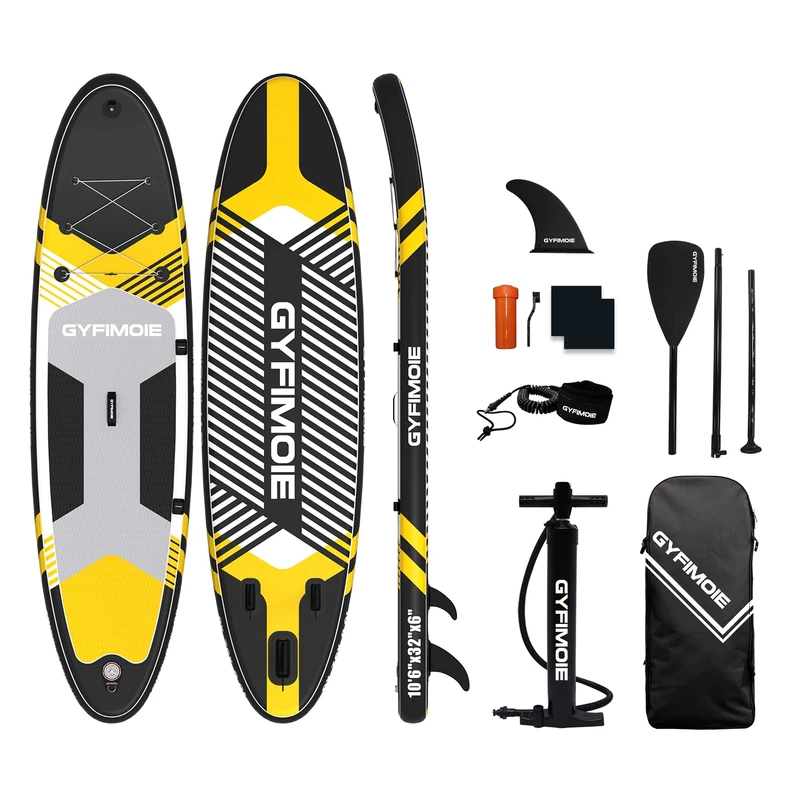 Inflatable Stand Up Paddle Board, Premium SUP Board Set with Camera Mount, Adjustable Paddle & Full Accessories, Lightweight Portable Paddleboard for Beginners & Advanced Paddlers (Polar Flash)