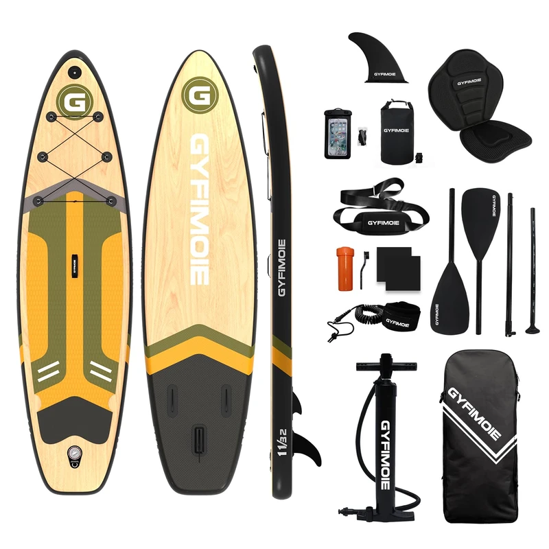 Inflatable Stand Up Paddle Board, Premium SUP Board Set with Camera Mount, Adjustable Paddle & Full Accessories, Lightweight Portable Paddleboard for Beginners & Advanced Paddlers (Dune Ripple)