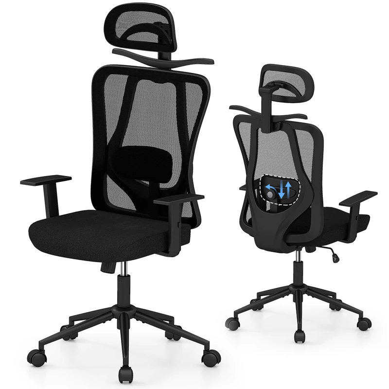 SFAREST Ergonomic Mesh Office Chair, Computer Chair (72 x 72 x 112-122cm)