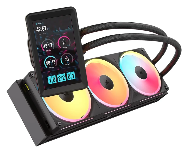 Corsair iCUE LINK TITAN II 360 ULTRA LX LCD AIO Liquid CPU Cooler – Black