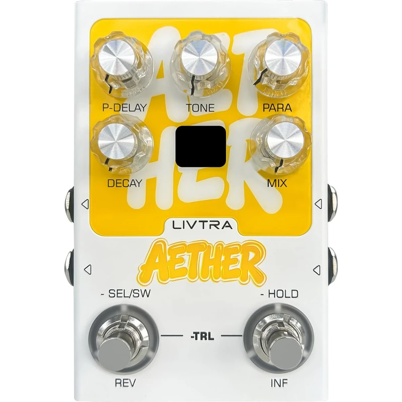 LIVTRA AETHER Stereo Reverb Guitar Pedal, 9 Modes, USB-C