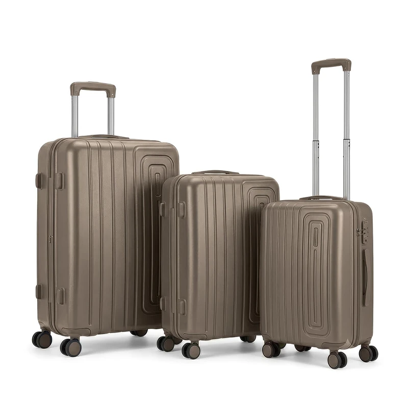 GC GAVENO CAVAILIA Cabin Suitcase 3 Piece Luggage Set with 4 Spinner Wheels
