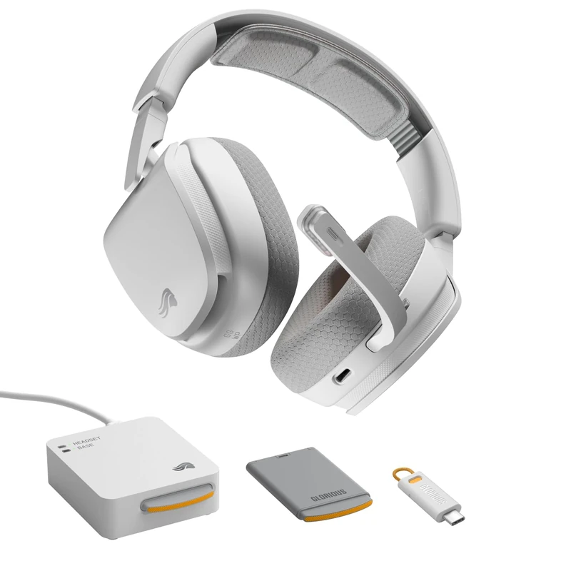 GLORIOUS GHS Wireless InfinitePlay - Gaming Headset - PC, PS5, PS4 - White
