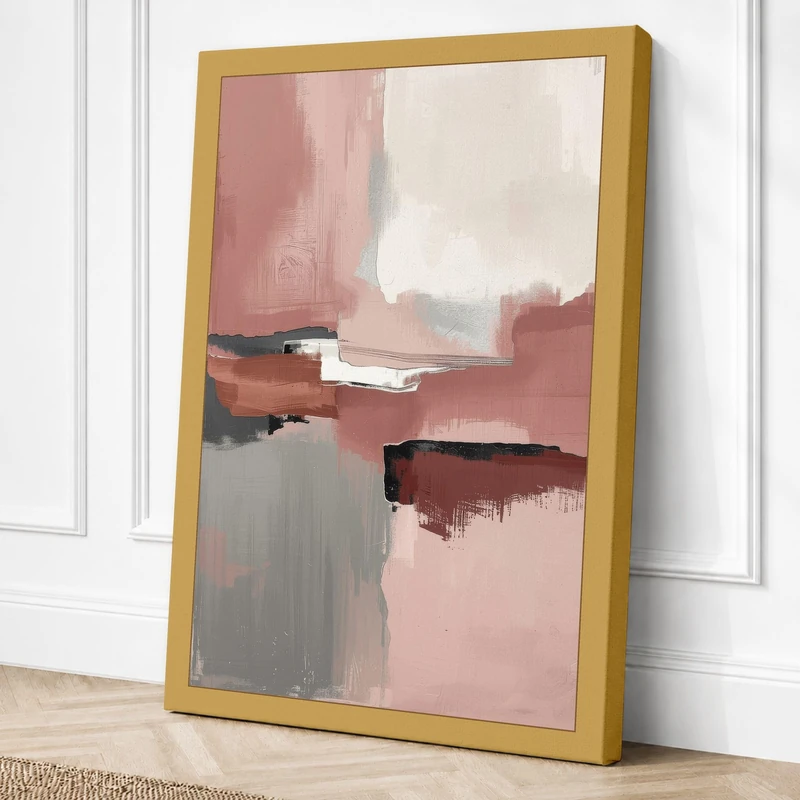 Soft Horizons Abstract Canvas Wall Art Print 36x24 Inch