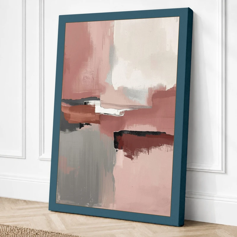 Soft Horizons Abstract Canvas Wall Art Print 36x24 Inch