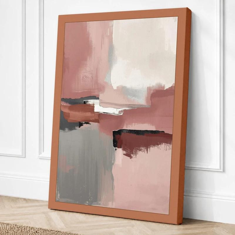 Soft Horizons Abstract Canvas Wall Art Print 36x24 Inch