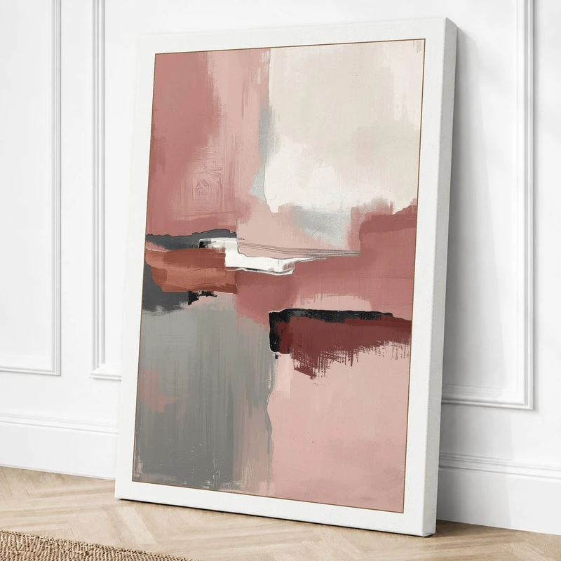 Soft Horizons Abstract Canvas Wall Art Print 36x24 Inch