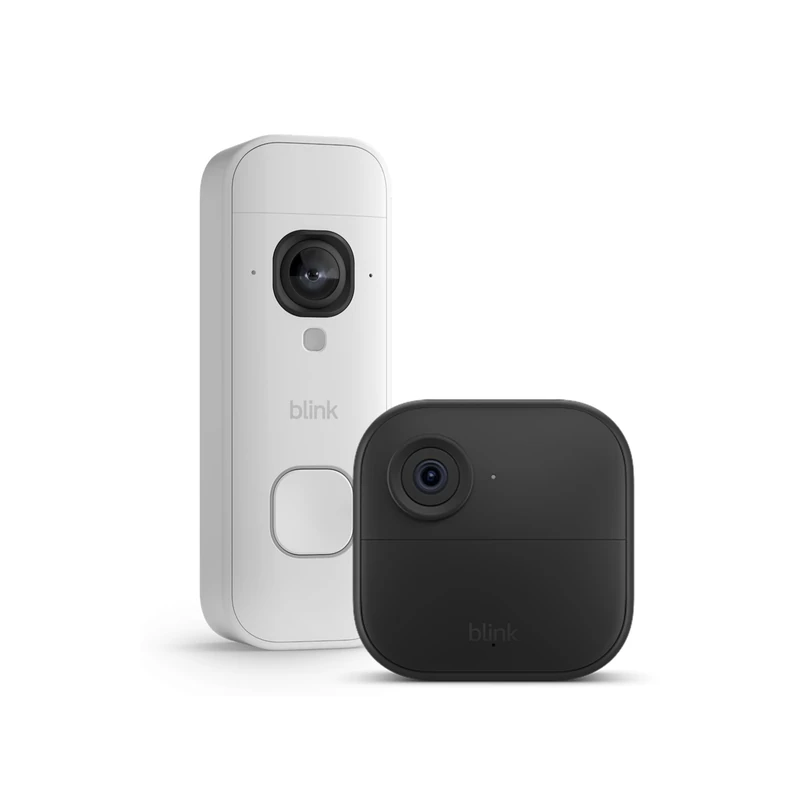 Blink Outdoor 4 Camera with Blink Battery Video Doorbell 2K+ (White), Sync Module Core included