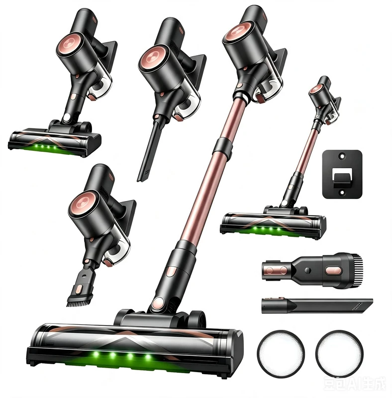Vexilar Vacuum Cleaner,550W/50Min Cordless Vacuum Cleaner,LED Touch Screen