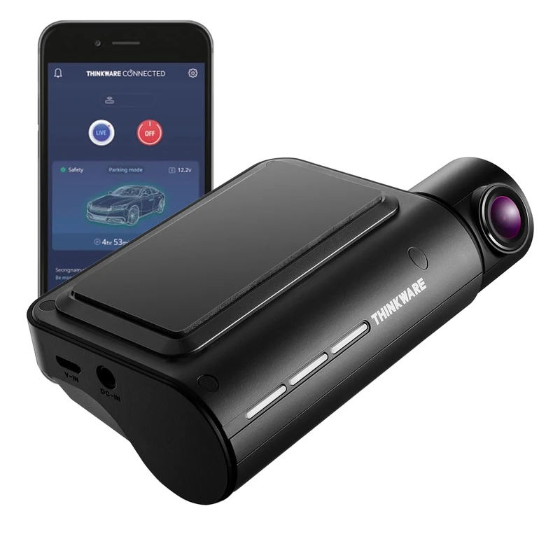 Thinkware Q850 PRO Dash Cam QHD 1440p Front Car Camera - Built-in GPS, Connected App - Includes Hardwire Lead for Battery Safe Parking Mode & 64GB SD Card - Android/iOS App