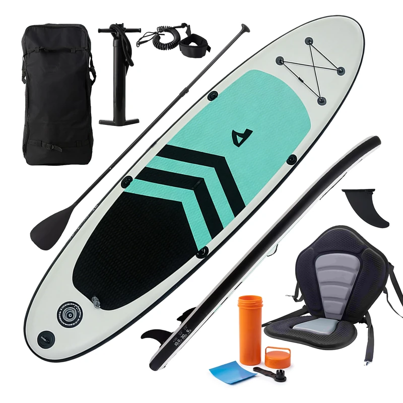 Relaxdays SUP board, with seat, inflatable, multicoloured