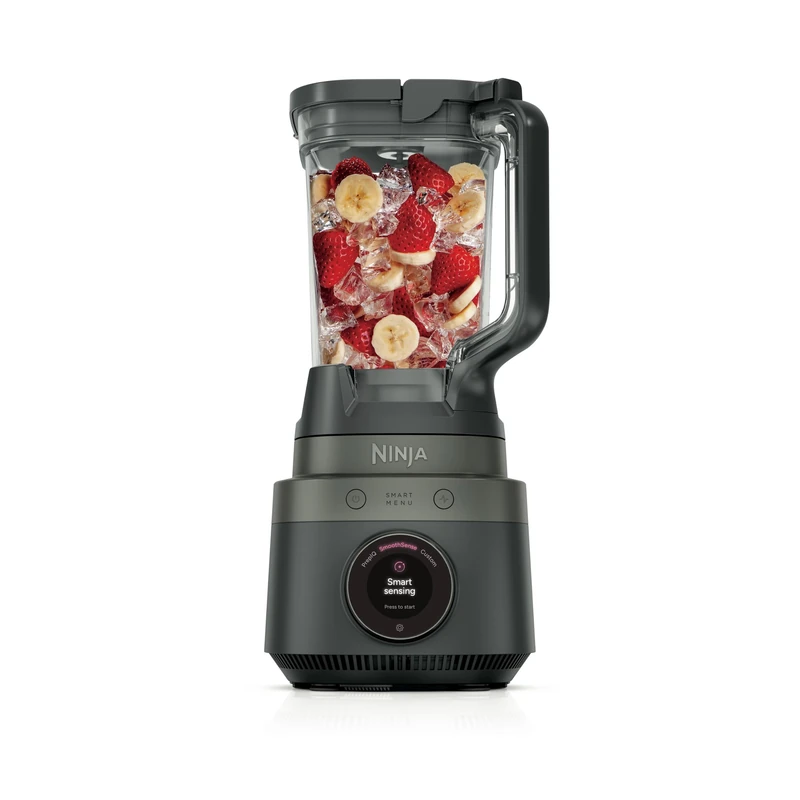 Ninja CrushBOSS Intelligent Countertop Blender, 1200 Watts, SmartMenu, SmoothSense, XL 2.1L Jug, Crushes Ice & Frozen Ingredients, Silky Smoothies, Onyx LB201UKBK