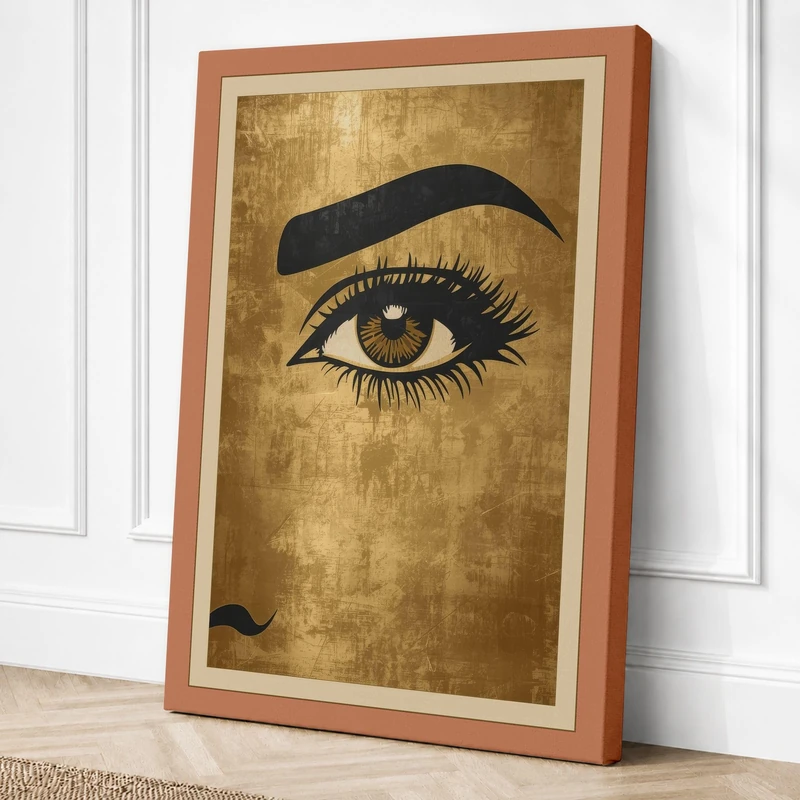 Watchful Eye Minimalist Canvas Wall Art Print 36x24 Inch (91 x 61 cm)