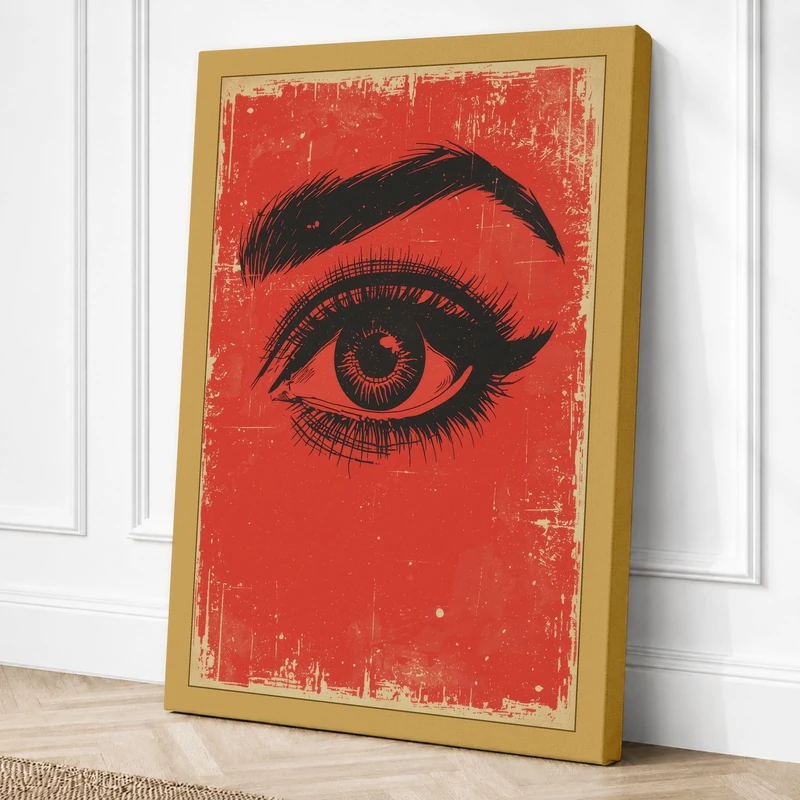 Watchful Eye Modern Canvas Wall Art Print 36x24 Inch (91 x 61 cm)