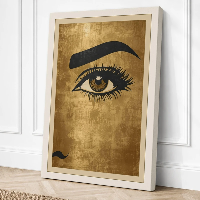 Watchful Eye Minimalist Canvas Wall Art Print 36x24 Inch (91 x 61 cm)