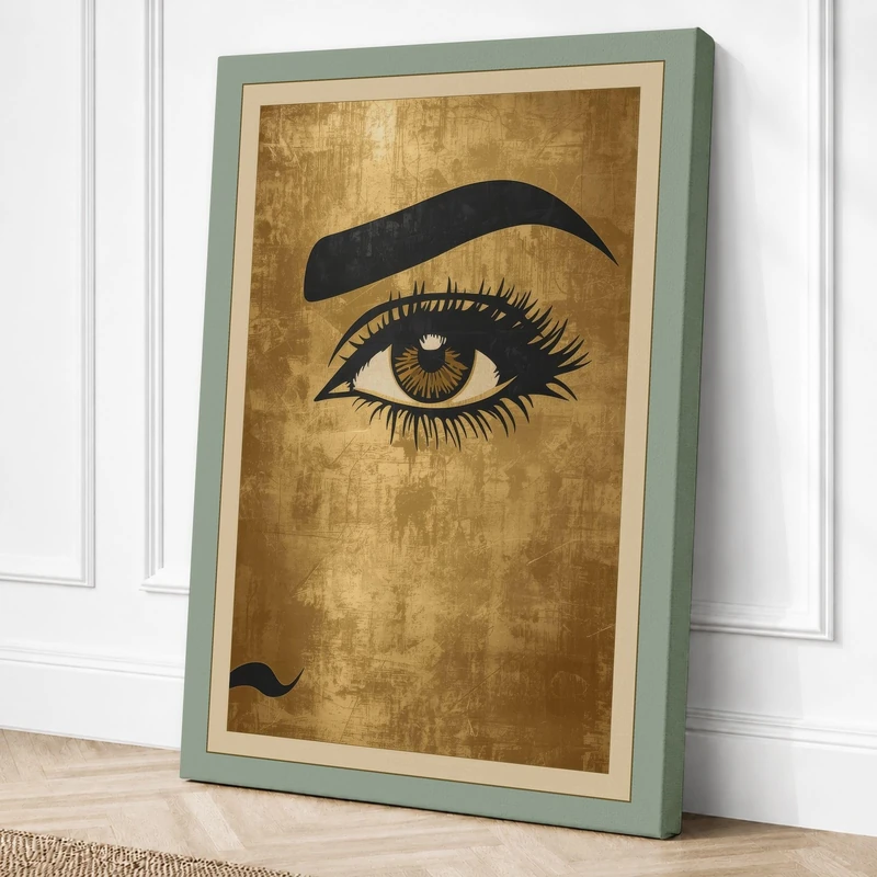 Watchful Eye Minimalist Canvas Wall Art Print 36x24 Inch (91 x 61 cm)