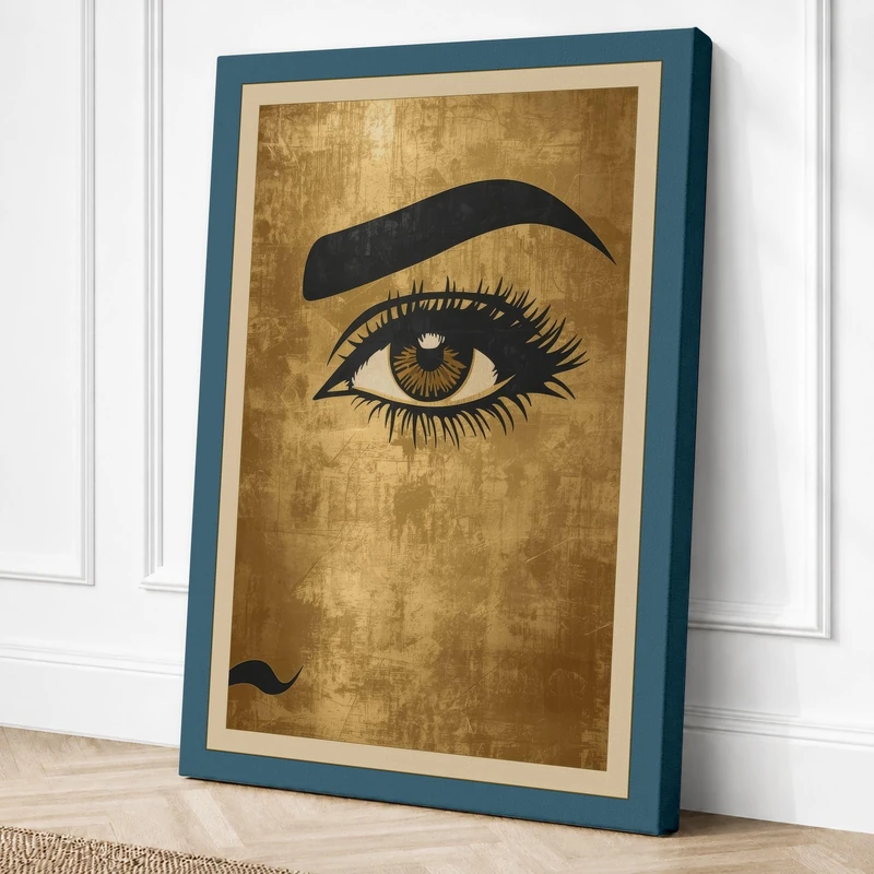 Watchful Eye Minimalist Canvas Wall Art Print 36x24 Inch (91 x 61 cm)