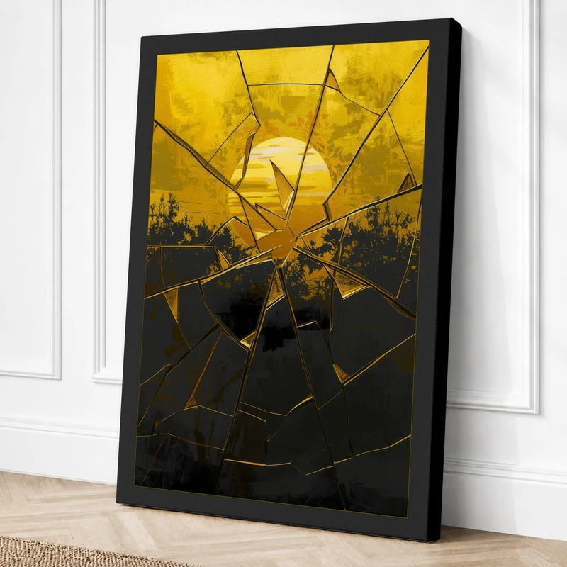 Spider in Shadow Canvas Wall Art Print 36x24 Inch