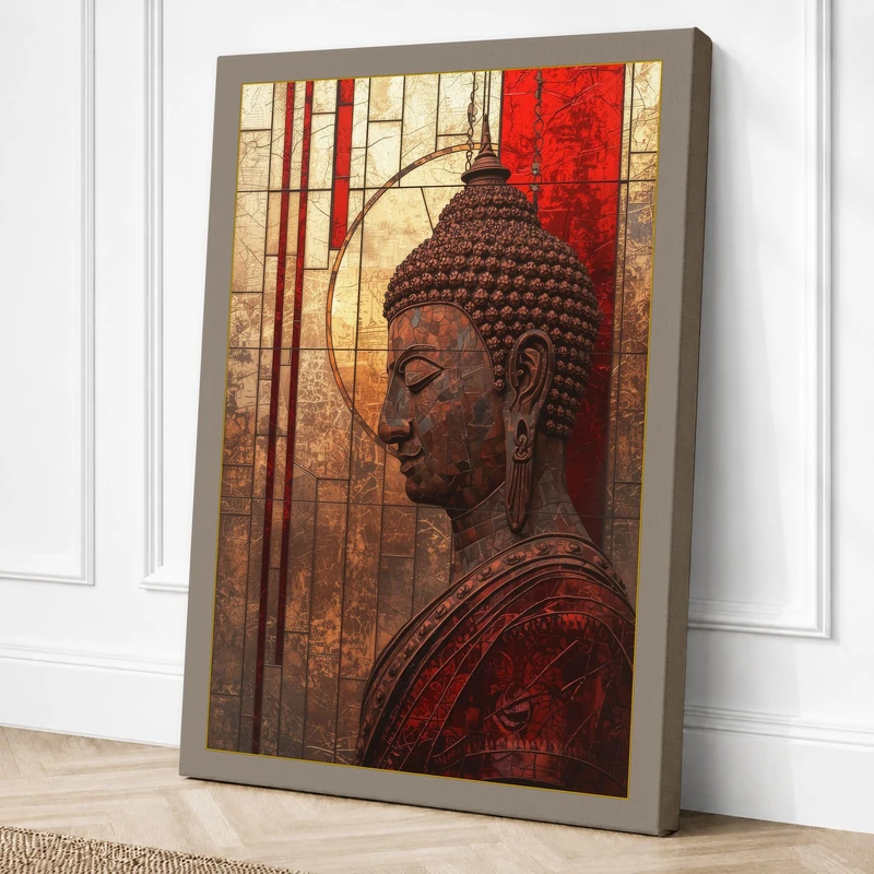 Buddha in Contemplation Canvas Wall Art Print 36x24 Inch