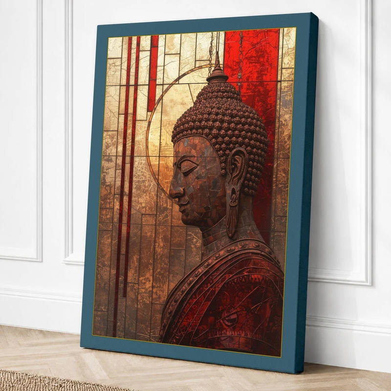 Buddha in Contemplation Canvas Wall Art Print 36x24 Inch