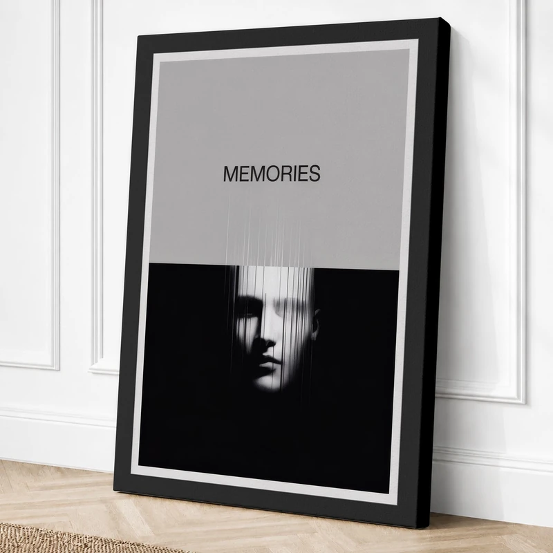 Memories Obscured Minimalist Canvas Wall Art Print 36x24 Inch (91 x 61 cm)