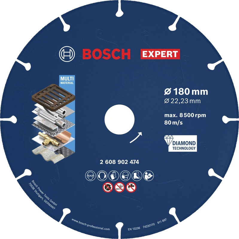 Bosch Expert Metal Diamond Cutting Disc, Bore 22.23 mm
