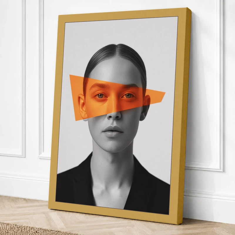 Identity Obscured Modern Canvas Wall Art Print 36x24 Inch (91 x 61 cm)