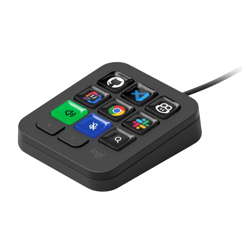 Logitech MX Keypad, Programmable Macro Pad for Developers - Graphite