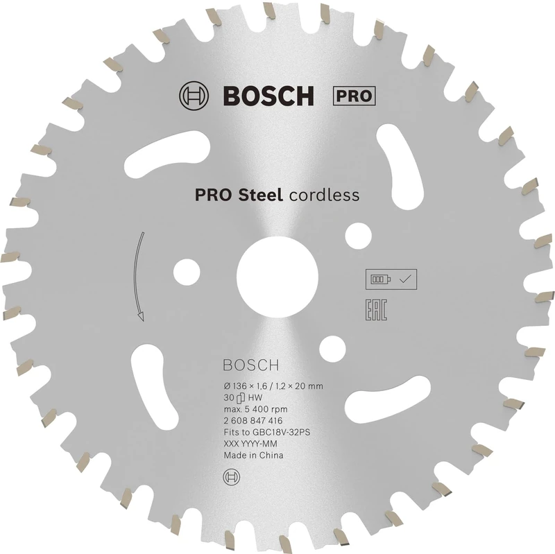Bosch PRO Steel Cordless Rebar Cutter Circular Saw Blade for Rebar Cutters