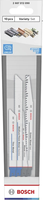 Bosch Variety Reciprocating Saw Blade Set, 10 pcs