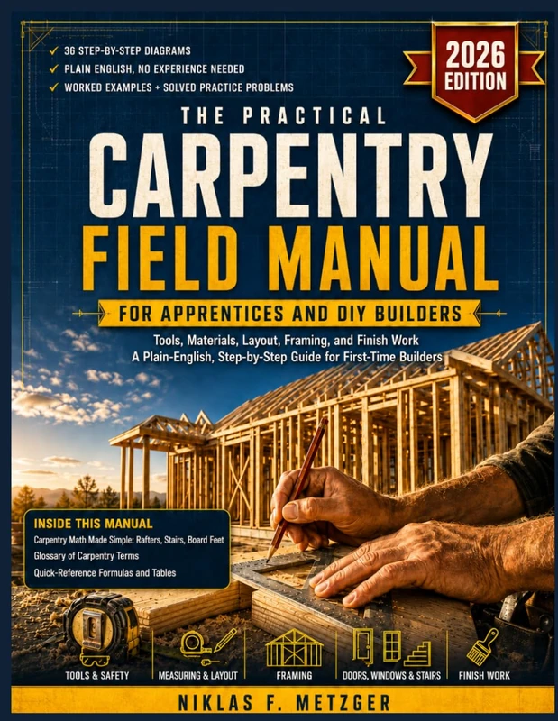 The Practical Carpentry Field Manual: Tools, Materials, Layout, Framing, and Finish Work for Apprentices and Serious DIY Builders