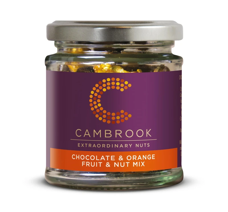 Cambrook - Chocolate and Orange Fruit and Nut Mix. 15 x 100g Jars