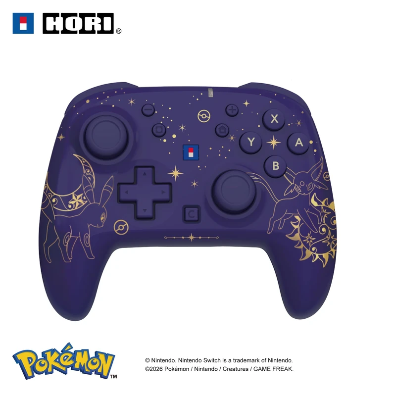 Wireless HORIPAD Turbo for Nintendo Switch 2 (Umbreon and Espeon) Rechargeable Controller