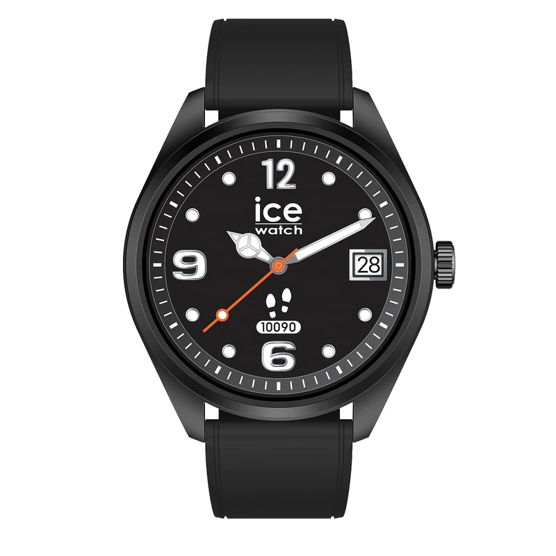 ICE-WATCH - ICE smart forever Black - Black smartwatch with silicon strap - 026217 (1.32 inches / 42mm) - Smartwatch IP68, fitness and health tracking
